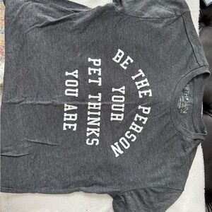 Fifth Sun Charcoal Tee with White Text